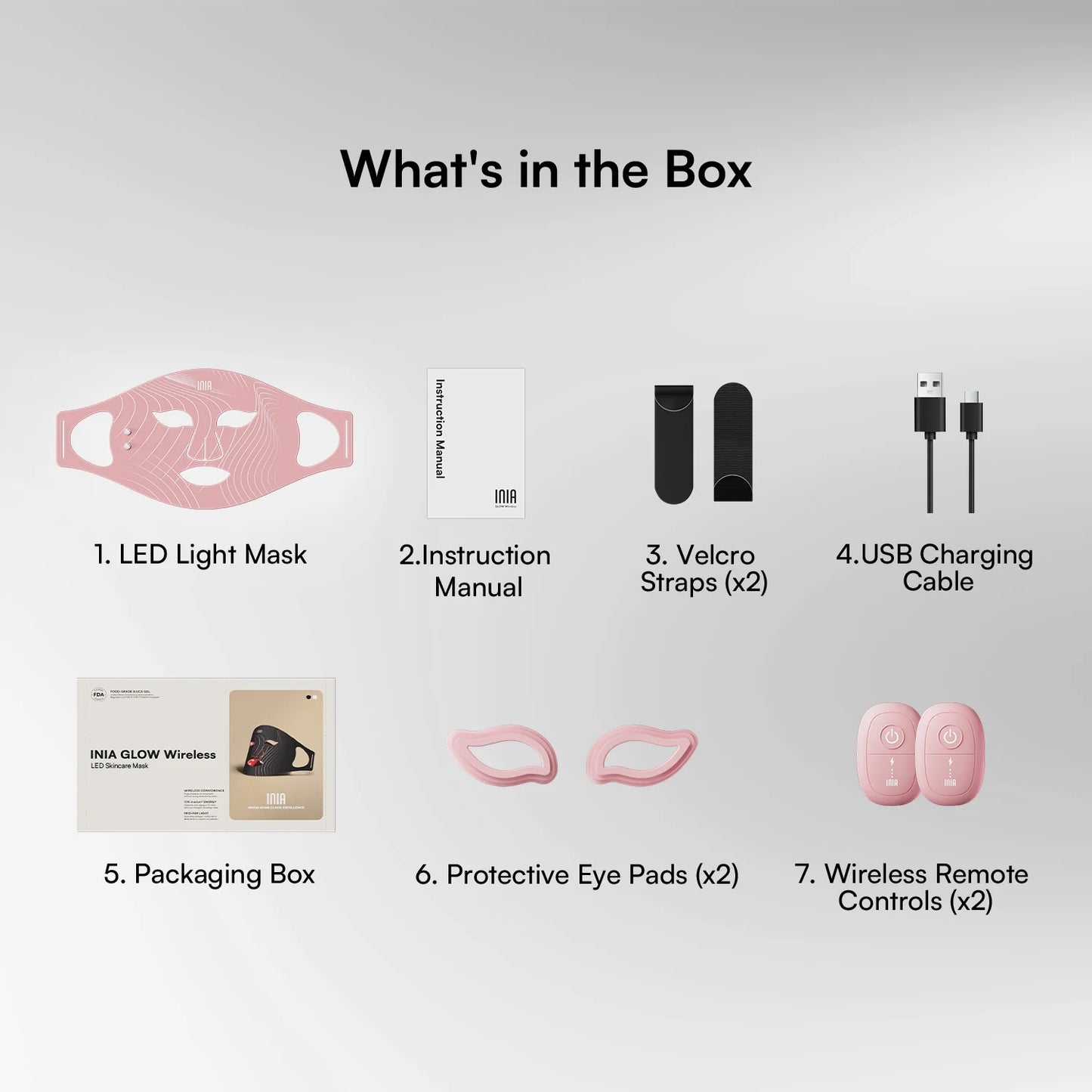 INIA Wireless Red Light Therapy Mask