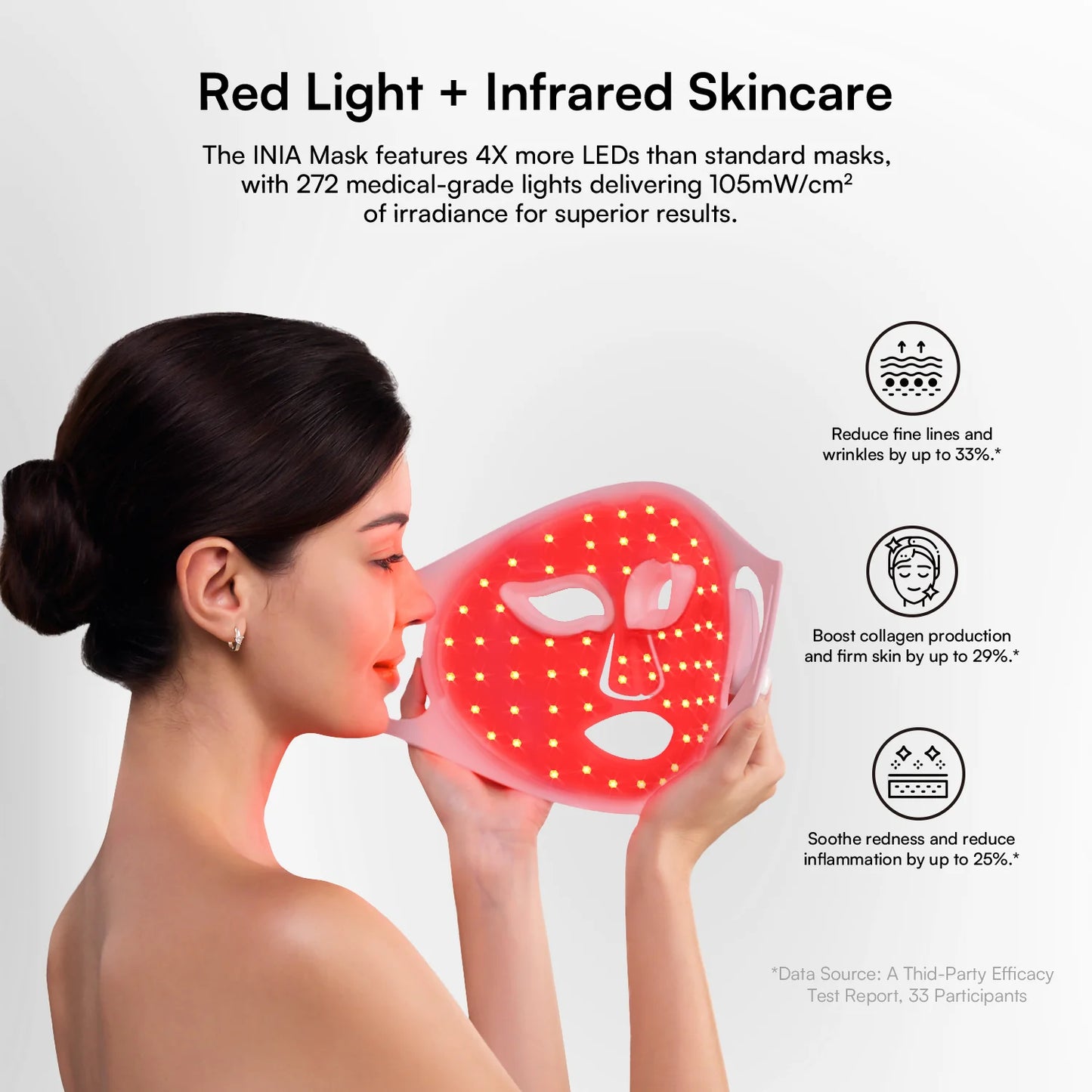 INIA Wireless Red Light Therapy Mask