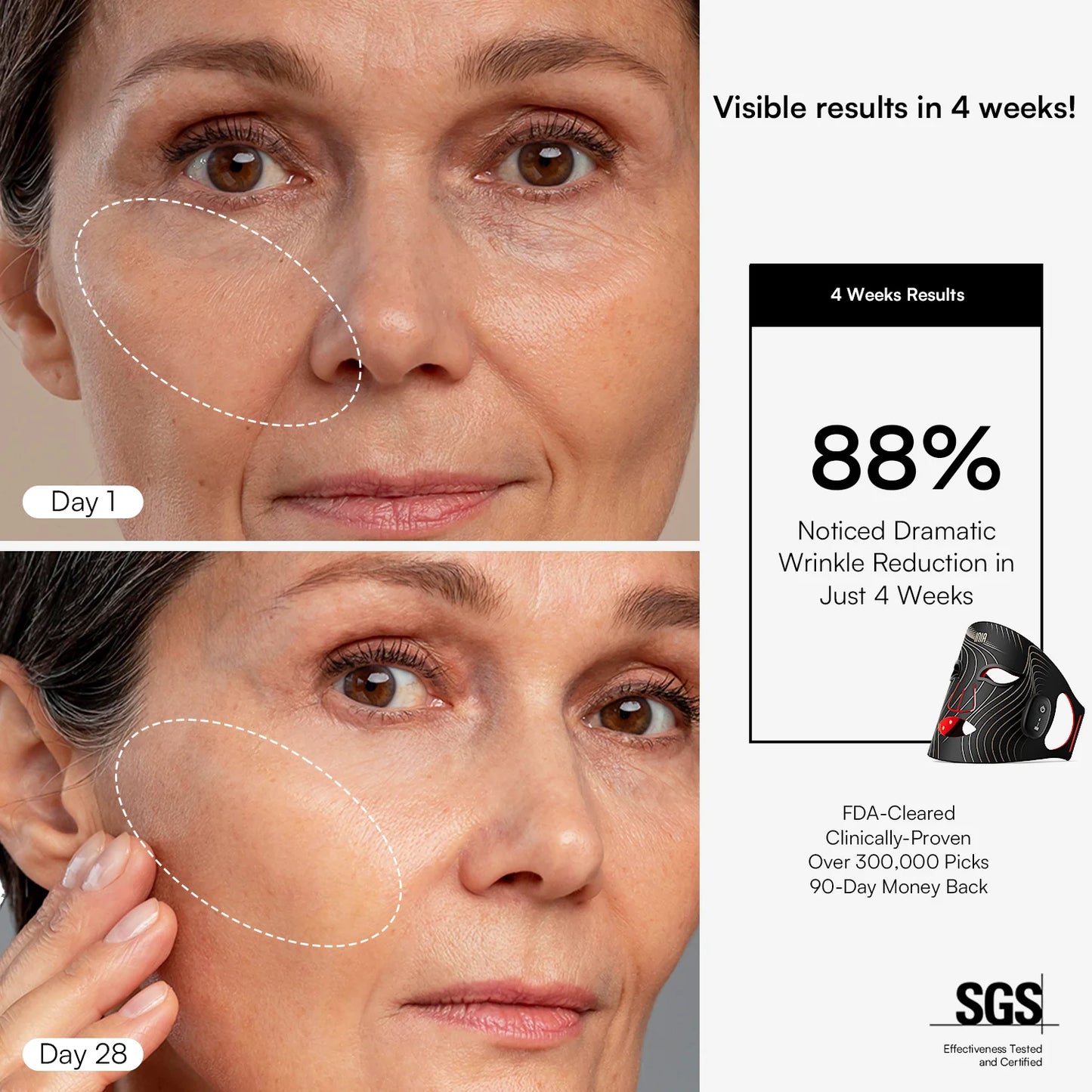 INIA Wireless Red Light Therapy Mask