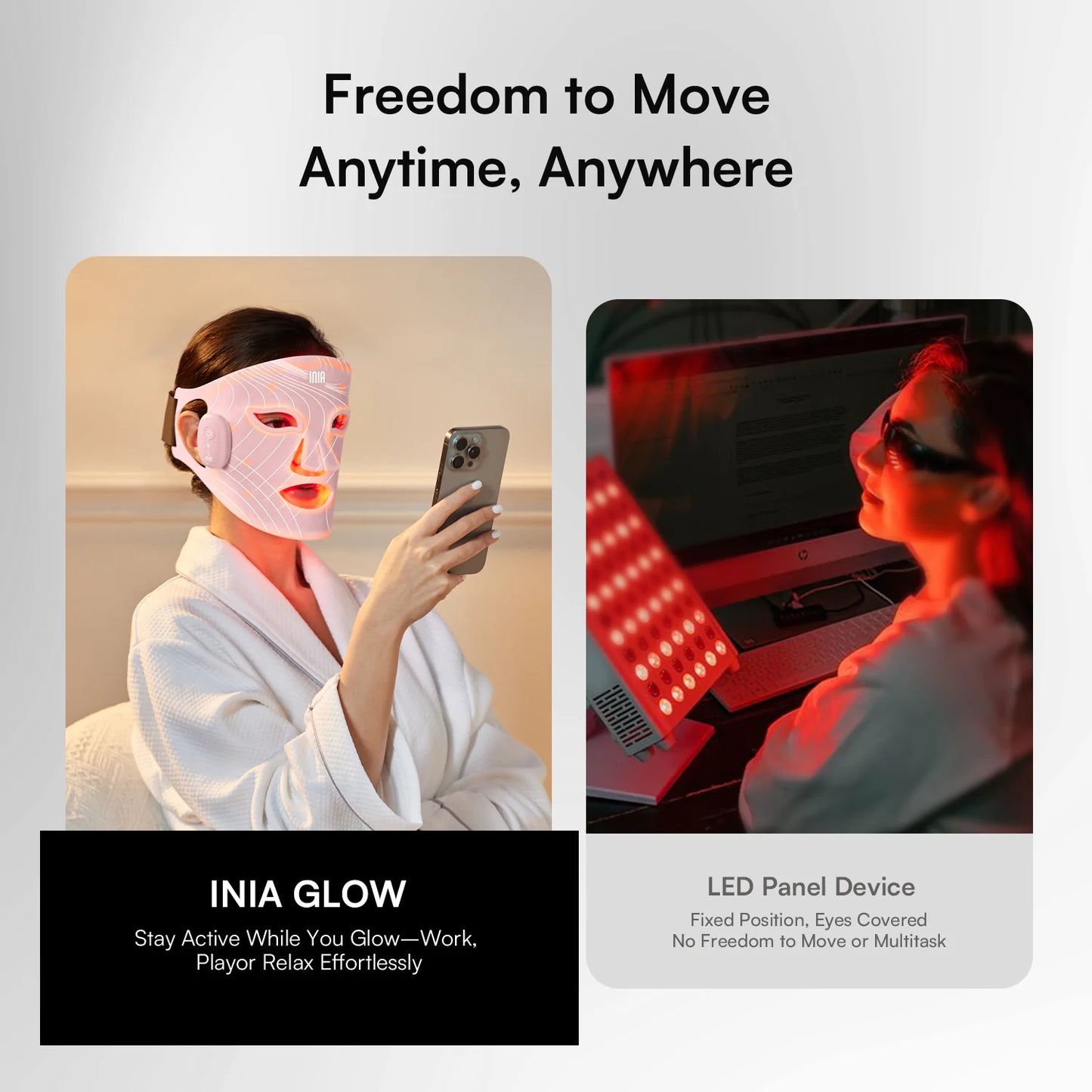 INIA Wireless Red Light Therapy Mask