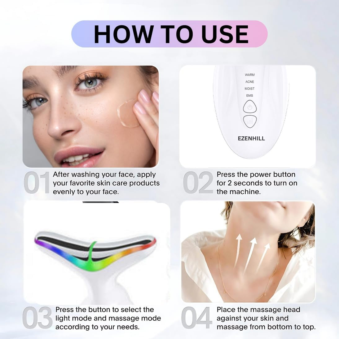 Led Facial Sculptor Red Light Therapy for Face and Neck Face Lift Device Facial Massager, Face Sculpting Tool with 4 Mode and 7 Color Home Face and Neck Tightening Device for Skin Care.